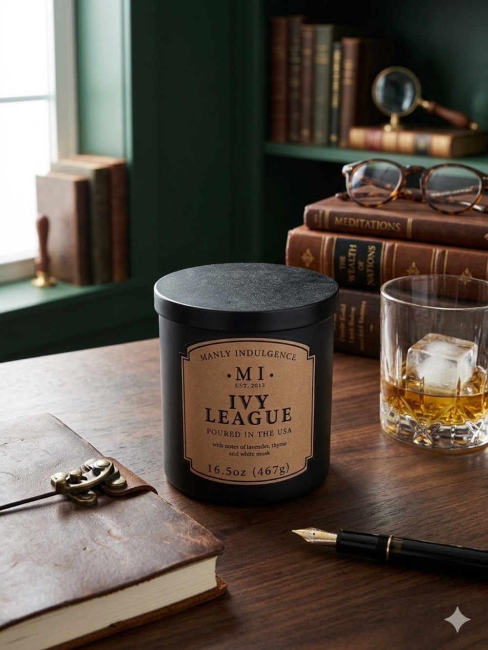 Ivy League Scented Candle — Black